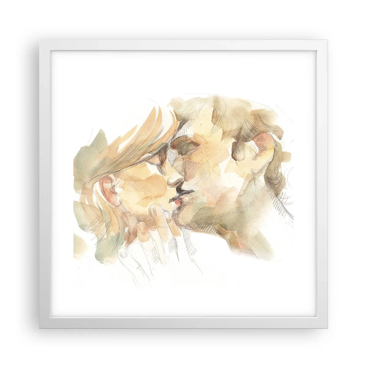 Poster în ramă albă - Jumătatea găsită? - 40x40 cm