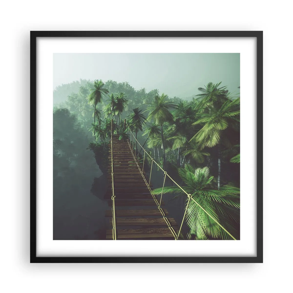 Poster în ramă neagră - Deasupra cazanului verde - 50x50 cm