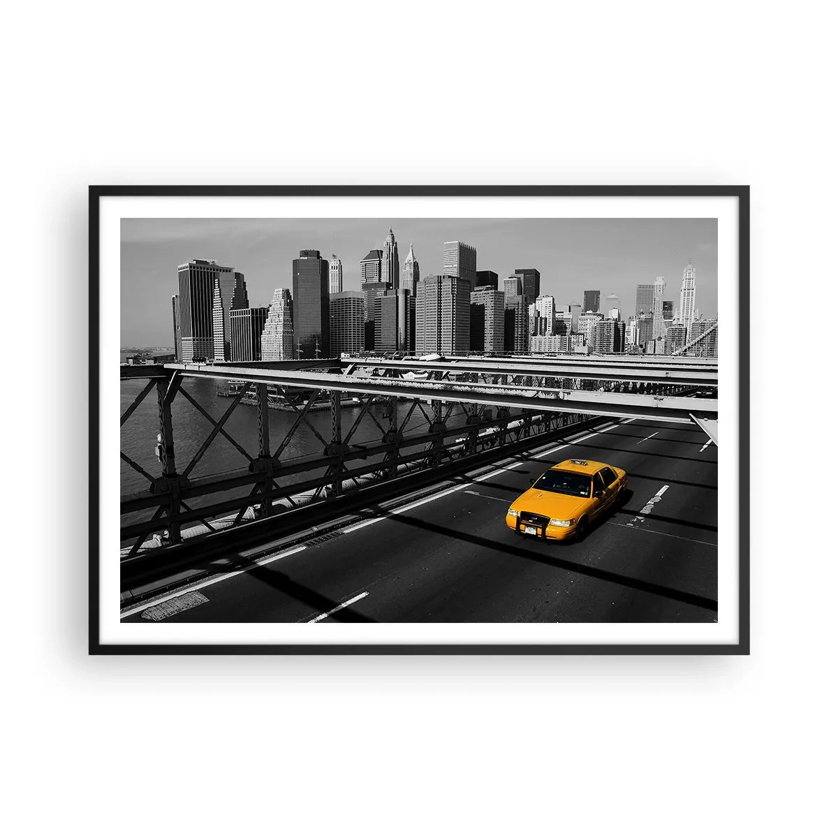Poster în ramă neagră - Culorile marelui oraș - 100x70 cm