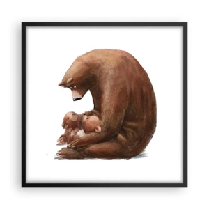 Poster în ramă neagră - Vise plăcute, copii - 50x50 cm