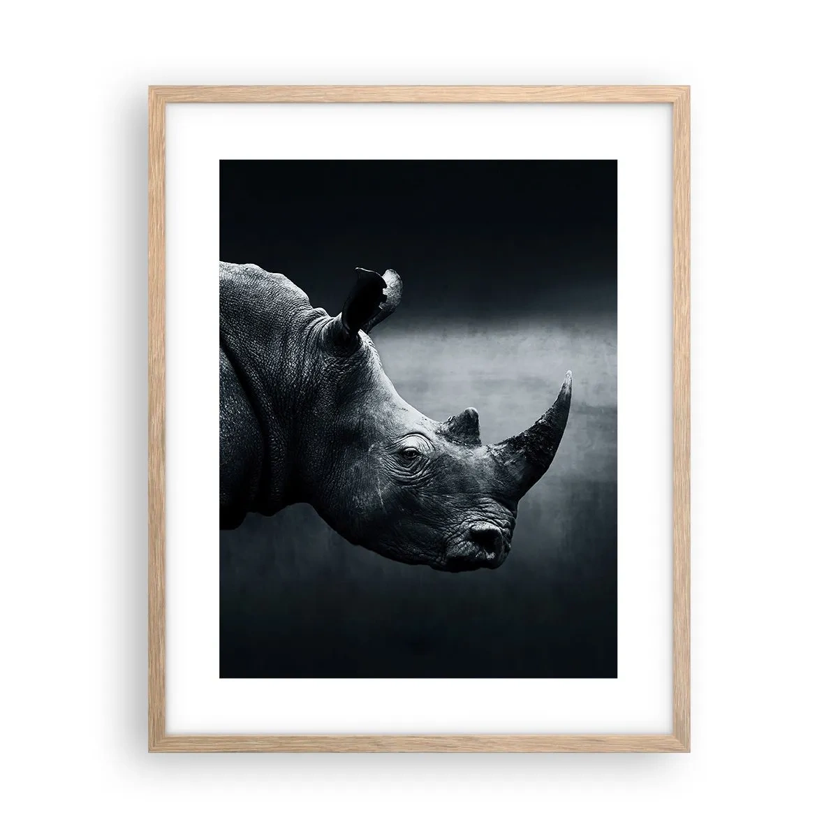 Poster în ramă de stejar deschis - Profil drept - 40x50 cm