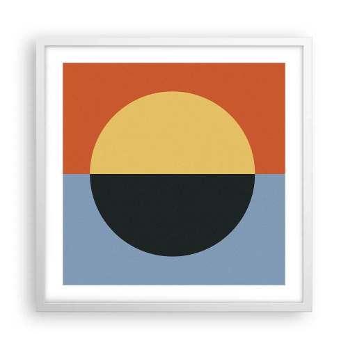 Poster în ramă albă - O compoziție de căldură și răcoare - 50x50 cm