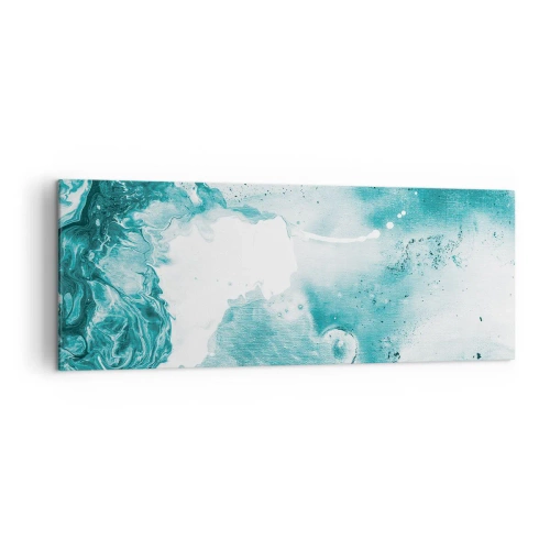 Tablou pe pânză - Câmpii inundabile de albastru - 140x50 cm