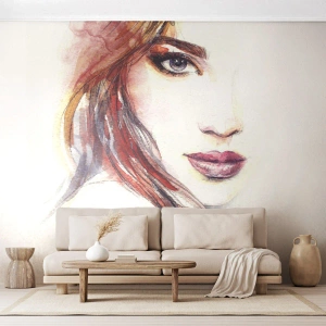 Tapet Premium Canvas - Vademecum - urmărește-mă - Femeie, Portretul unei femei, Fata frumoasa - 350x256 cm