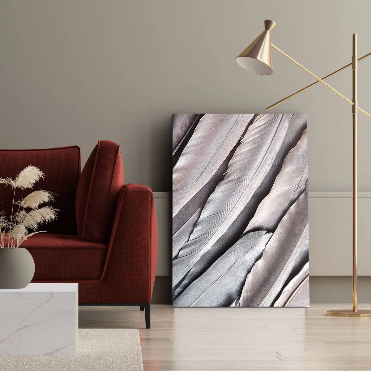Tablou pe pânză - Argintul roz - 45x80 cm