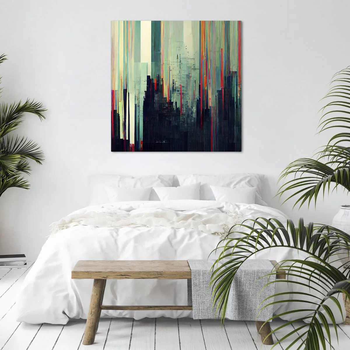 Tablou pe pânză - Oraș futurist - 40x40 cm