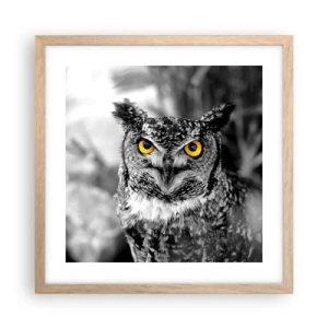 Poster în ramă de stejar deschis - Nimic nu poate fi ascuns - 40x40 cm