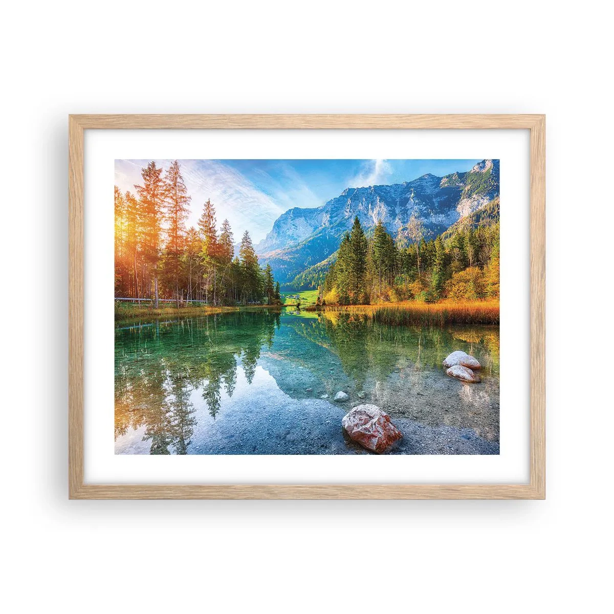 Poster în ramă de stejar deschis - Blândețea toamnei - 50x40 cm