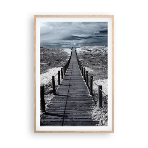 Poster în ramă de stejar deschis - Spre țărm - 61x91 cm