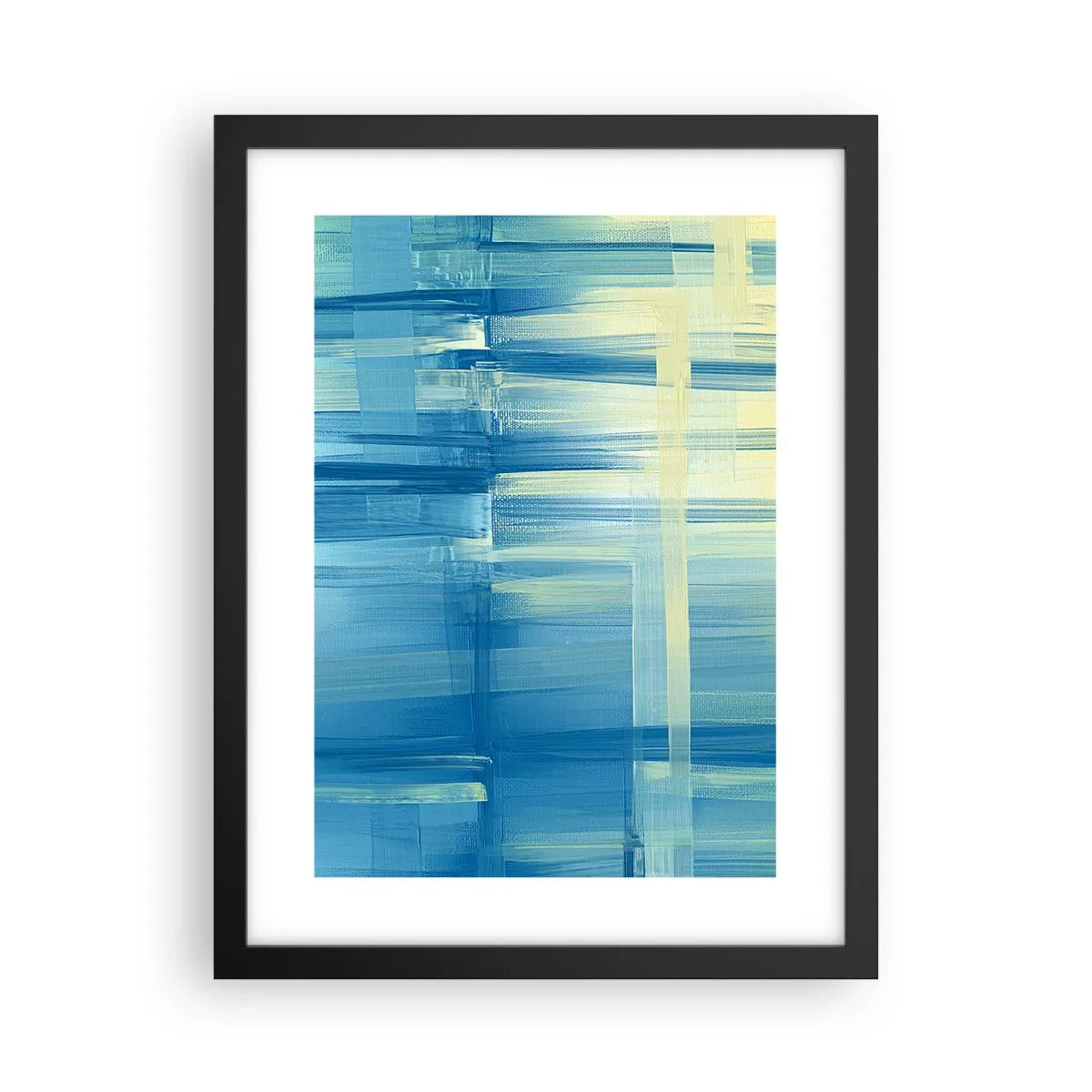 Poster în ramă neagră - Compoziție în turcoaz - 30x40 cm