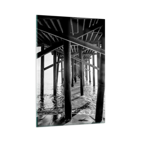 Tablou pe sticlă - Loc de ascuns pe plajă - 80x120 cm