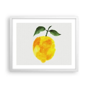 Poster în ramă albă - Cum să simțiți gustul soarelui - 50x40 cm