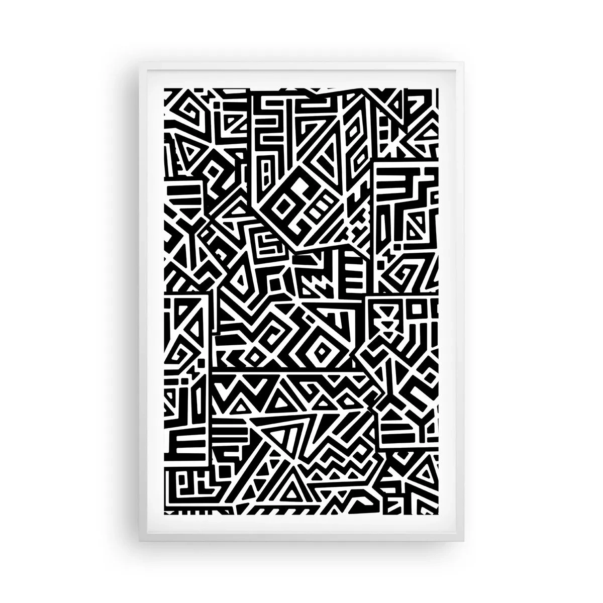 Poster în ramă albă - Compoziție precolumbiană - 61x91 cm