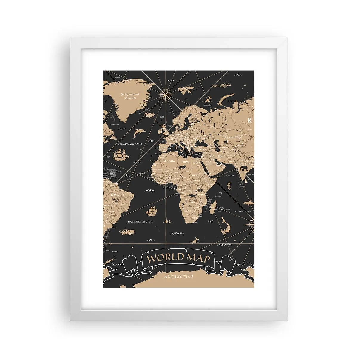 Poster în ramă albă - Limitele lumii mele - 30x40 cm