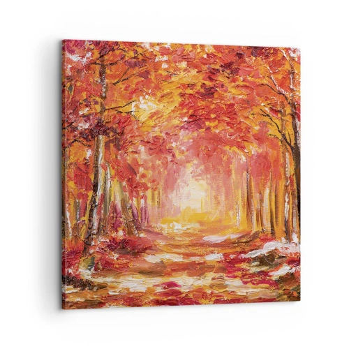 Tablou pe pânză - Pădurea de cupru - 60x60 cm