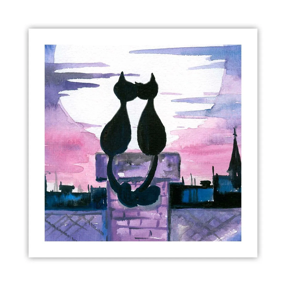 Poster - Rendez-vous sub lună - 50x50 cm