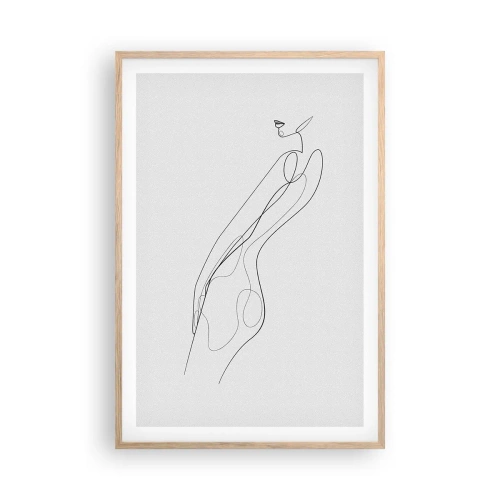 Poster în ramă de stejar deschis - Abia o promisiune - 61x91 cm