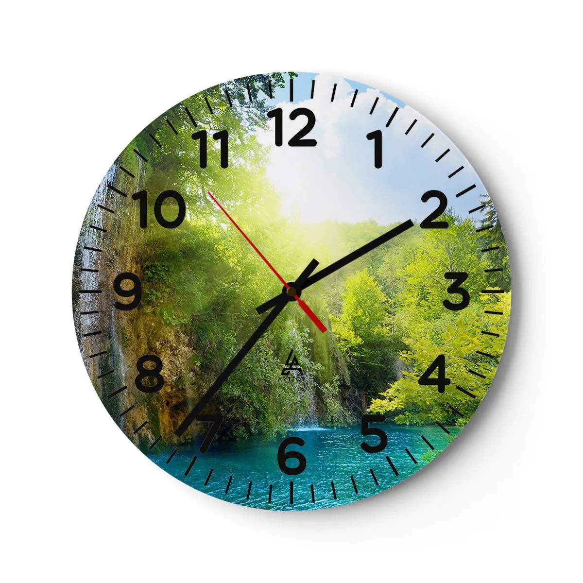 Ceas de perete - Ceas pe sticlă - Trebuie să fie Edenul - 30x30 cm