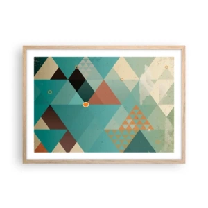 Poster în ramă de stejar deschis - Unitatea multiplicității, multiplicitatea unității - 70x50 cm