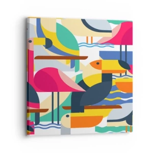 Tablou pe pânză - Cheful păsărilor - 30x30 cm