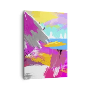 Tablou pe pânză - Mâzgălituri cu pensula - 50x70 cm