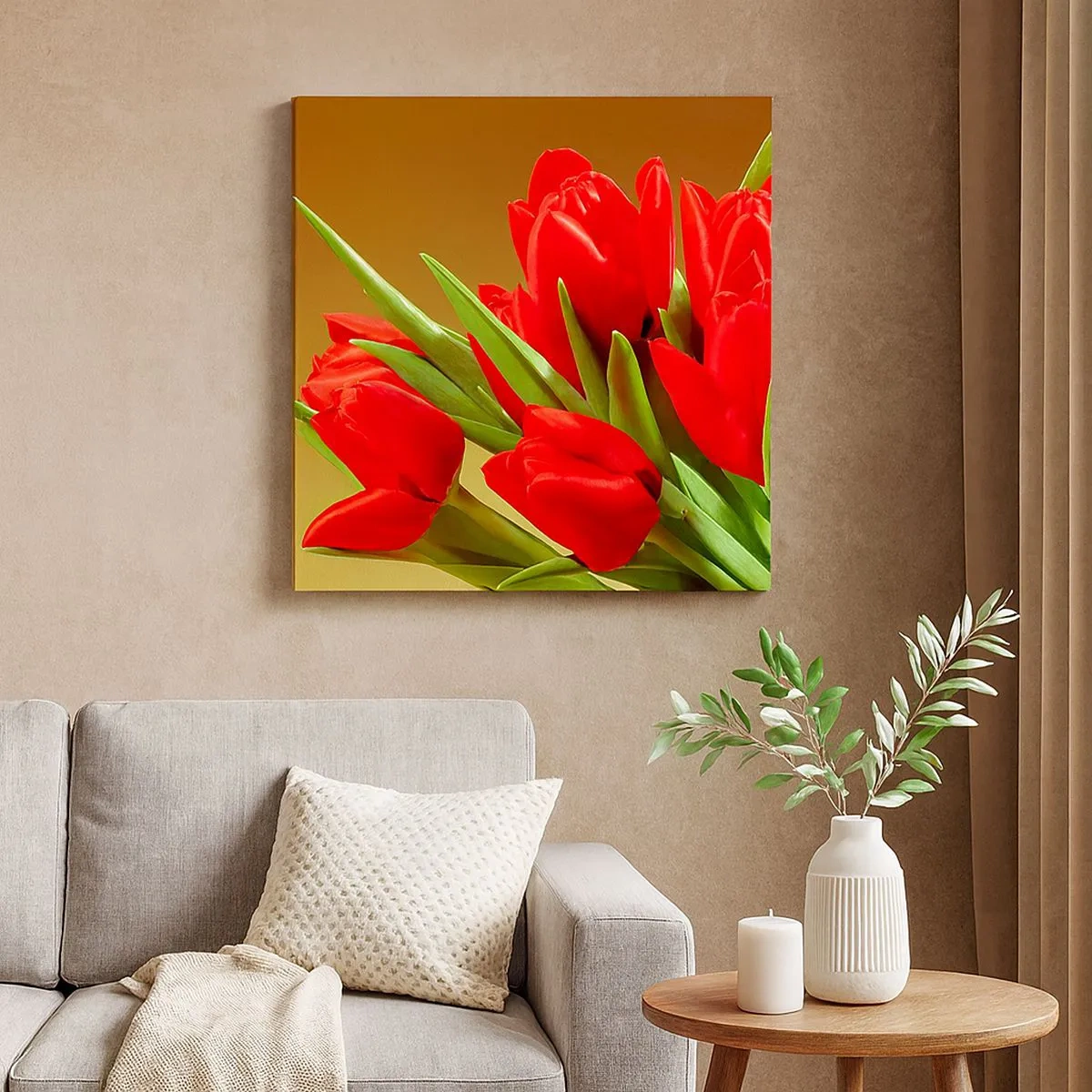 Tablou pe pânză - O explozie de bucurie de primăvară - 30x30 cm