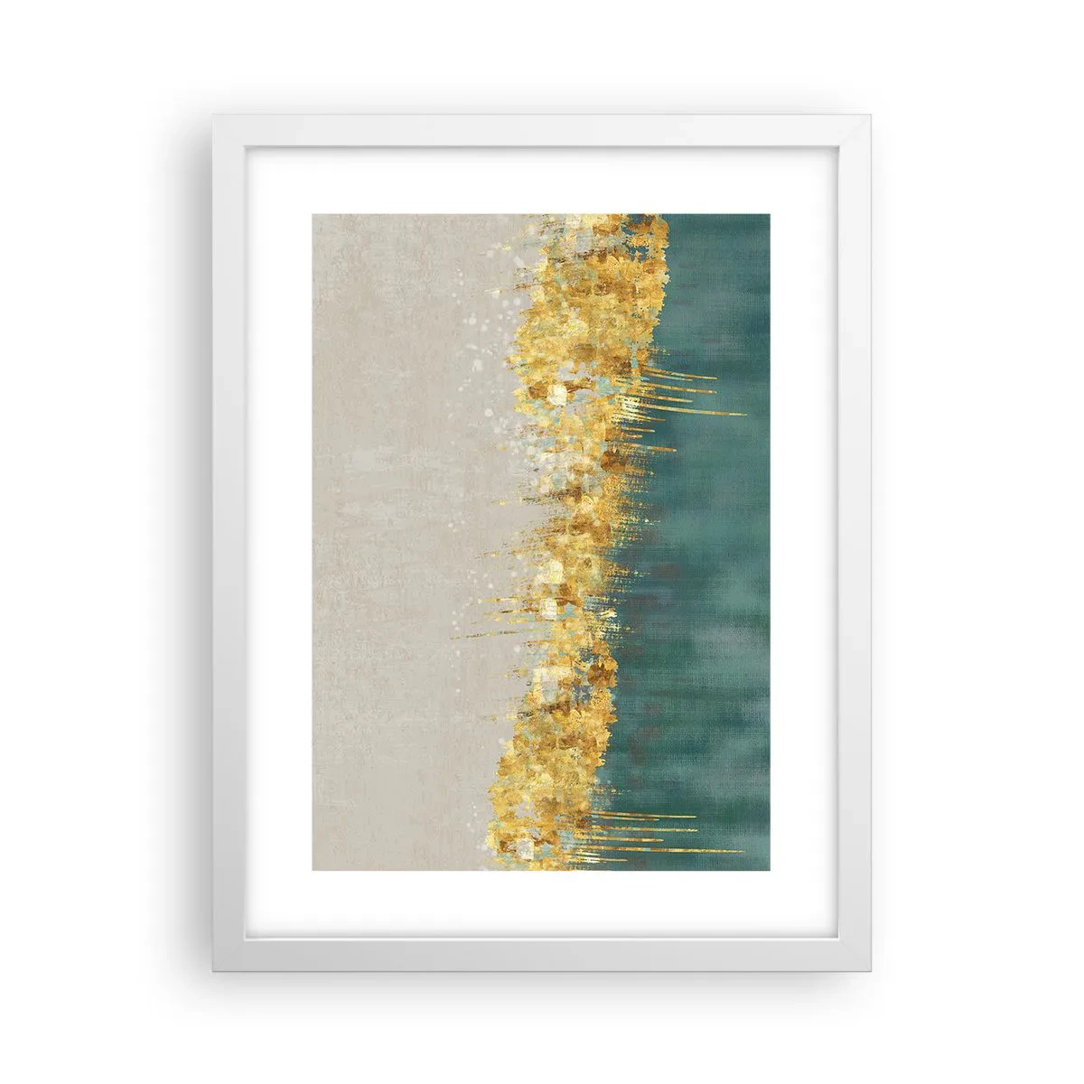 Poster în ramă albă - Frontiera de aur - 30x40 cm