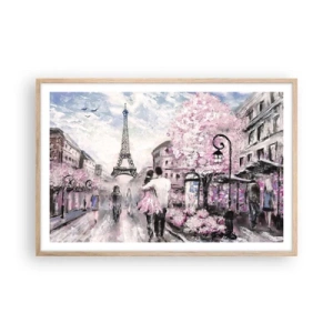 Poster în ramă de stejar deschis - Dacă ar fi să te îndrăgostești, atunci doar de... - 91x61 cm