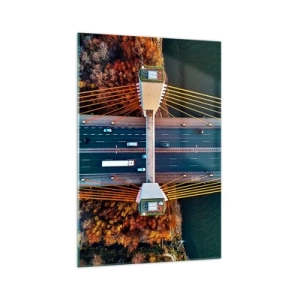 Tablou pe sticlă - Din pădure spre apă - 70x100 cm