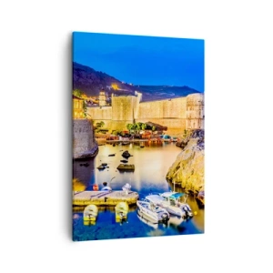 Tablou pe pânză - O noapte luminoasă pe Marea Adriatică - 50x70 cm