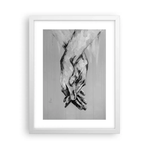 Poster în ramă albă - Începutul... - 30x40 cm