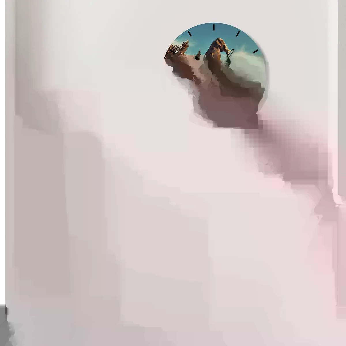 Ceas de perete - Ceas pe sticlă - Un nou punct de vedere - 40x40 cm