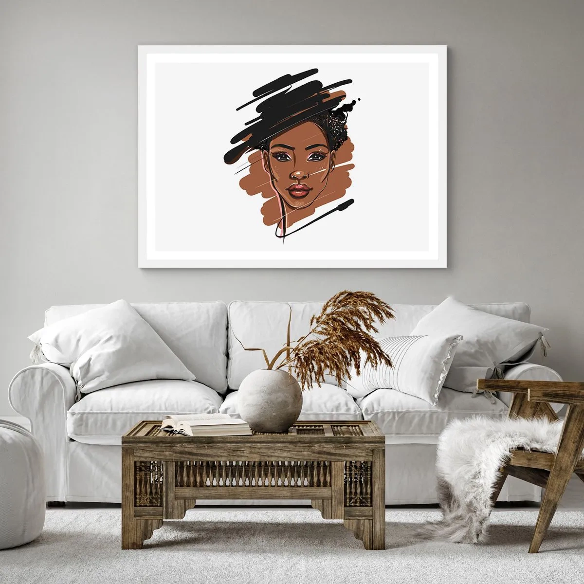 Poster în ramă albă - Dulce ca ciocolata - 40x40 cm