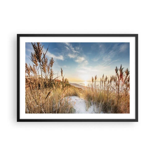 Poster în ramă neagră - Plaja de nord - 70x50 cm
