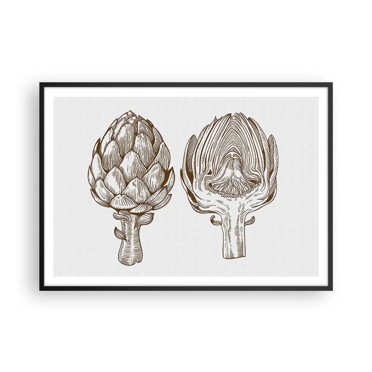 Poster în ramă neagră - Lecție de anatomie - 100x70 cm