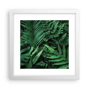 Poster în ramă albă - Înfășurate în verde - 30x30 cm
