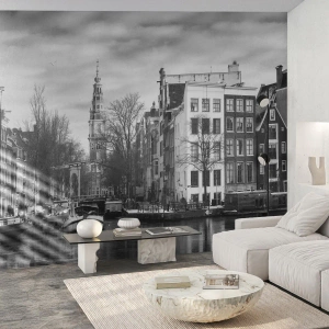 Tapet Standard Eco - Amsterdam vibes - Oraș, Amsterdam, Arhitectură - 300x210 cm