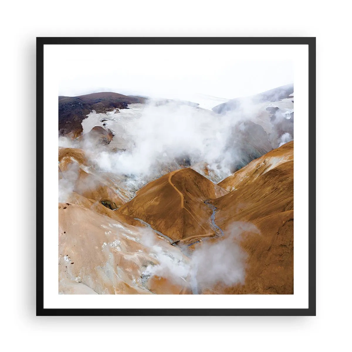 Poster în ramă neagră - Frumusețea sălbatică a Islandei - 60x60 cm