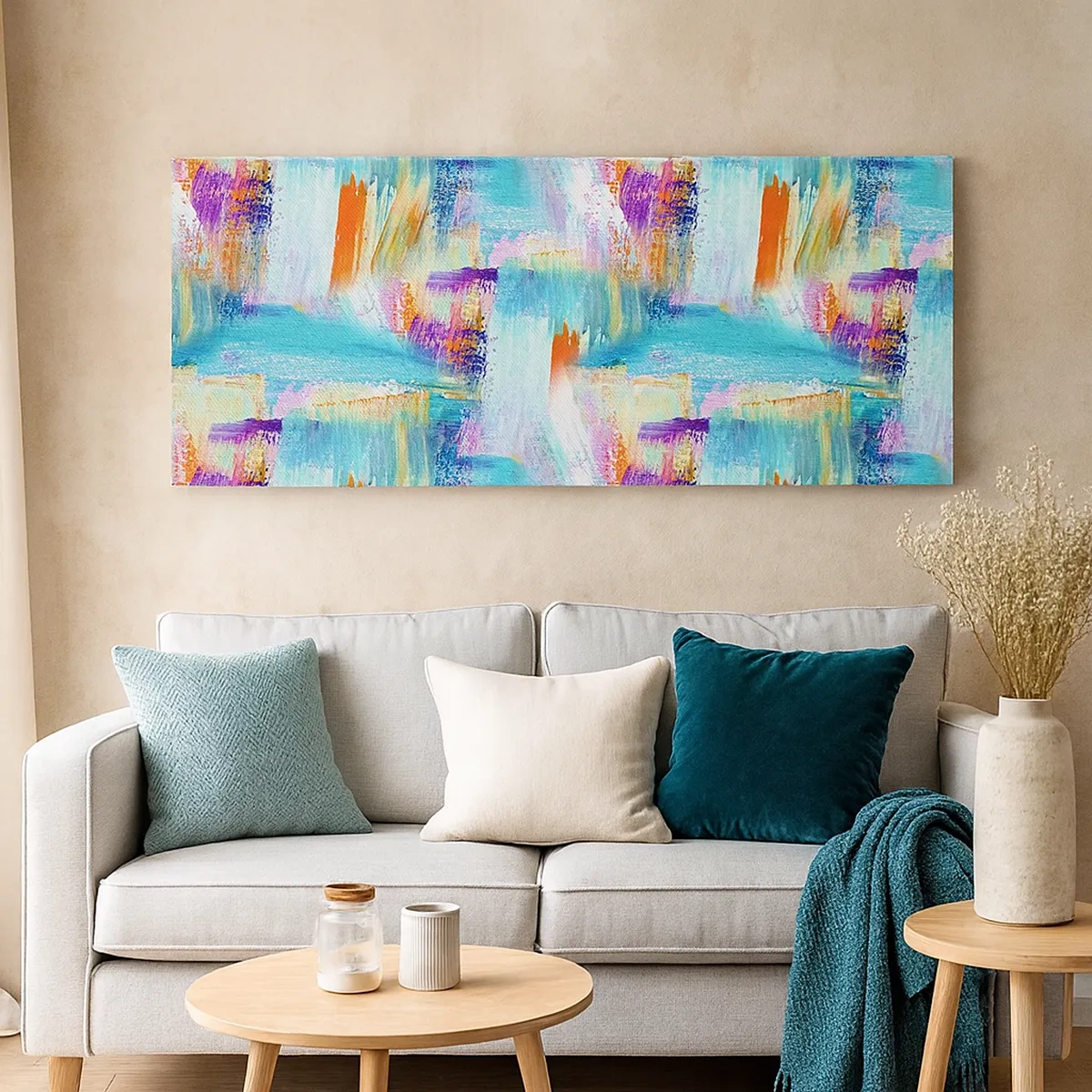 Tablou pe pânză - Mâzgălire veselă - 30x30 cm