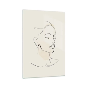 Tablou pe sticlă - Cu o linie sigură - 70x100 cm