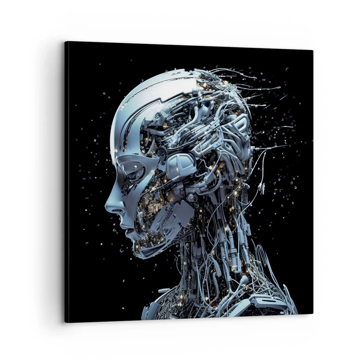 Tablou pe pânză - Tehnologia este o femeie - 60x60 cm