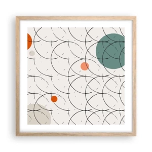 Poster în ramă de stejar deschis - În spiritul pop-art - 50x50 cm