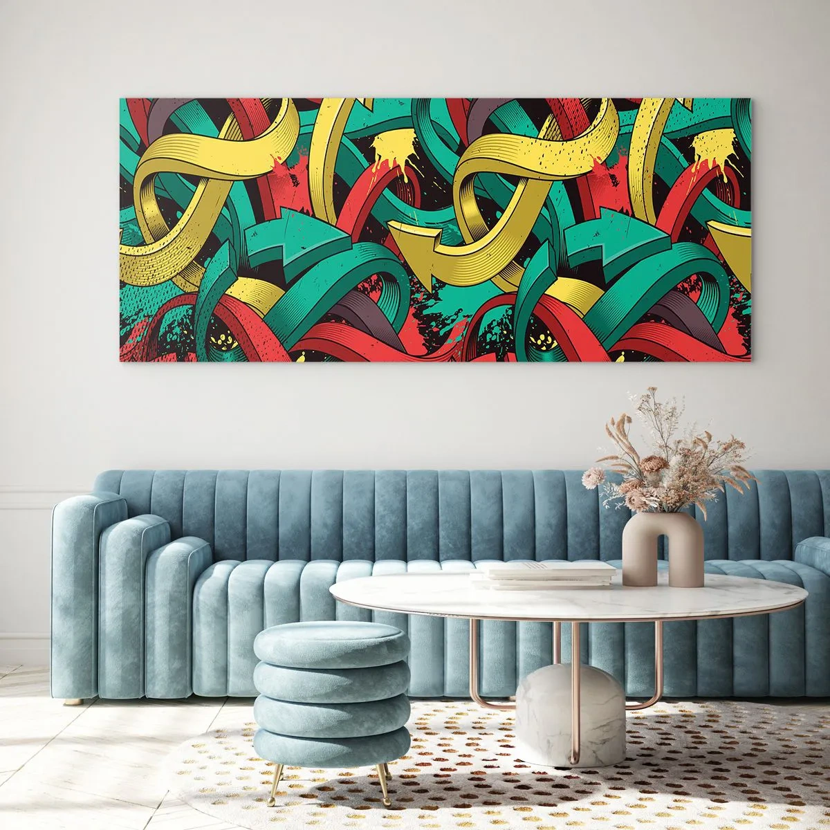 Tablou pe sticlă - Pe unde să mergem? - 100x40 cm