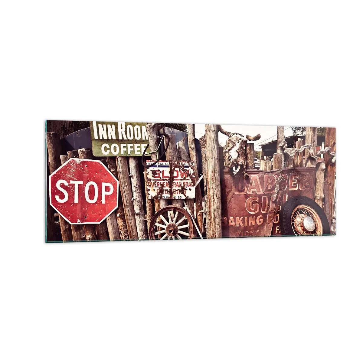 Tablou pe sticlă - Iar timpul s-a oprit - 140x50 cm