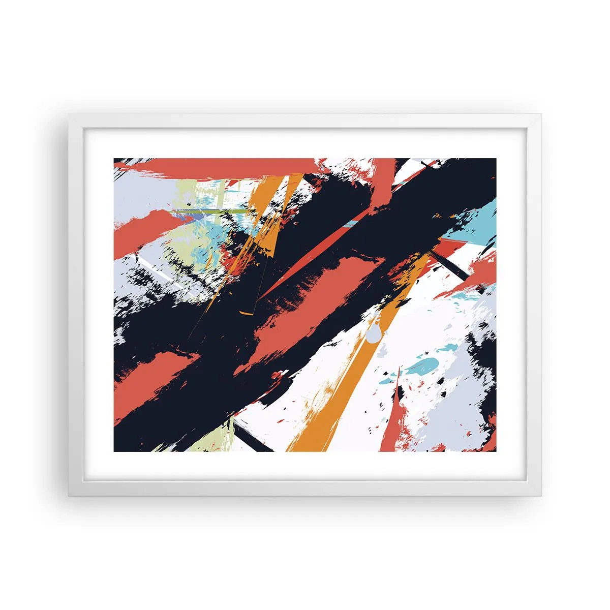 Poster în ramă albă - Compoziție dinamică - 50x40 cm