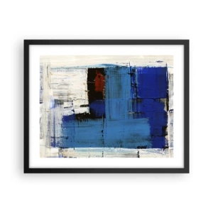 Poster în ramă neagră - Secretul albastru - 50x40 cm