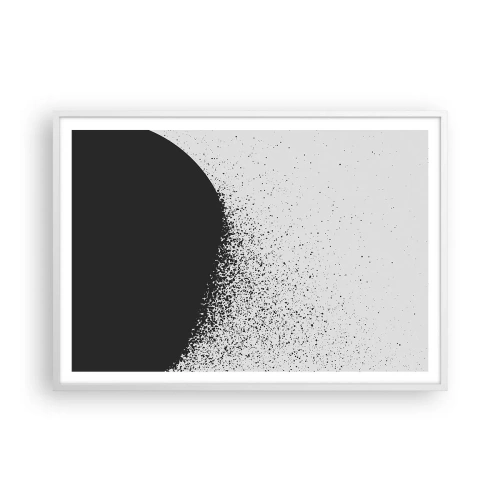 Poster în ramă albă - Mișcarea particulelor - 100x70 cm