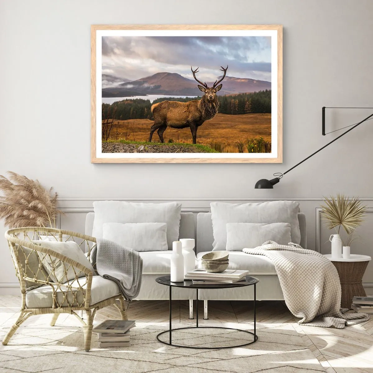 Poster în ramă de stejar deschis - Măreția naturii - 70x50 cm