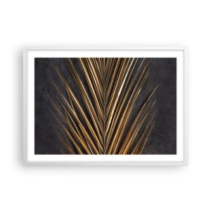 Poster în ramă albă - Aur tropical - 70x50 cm