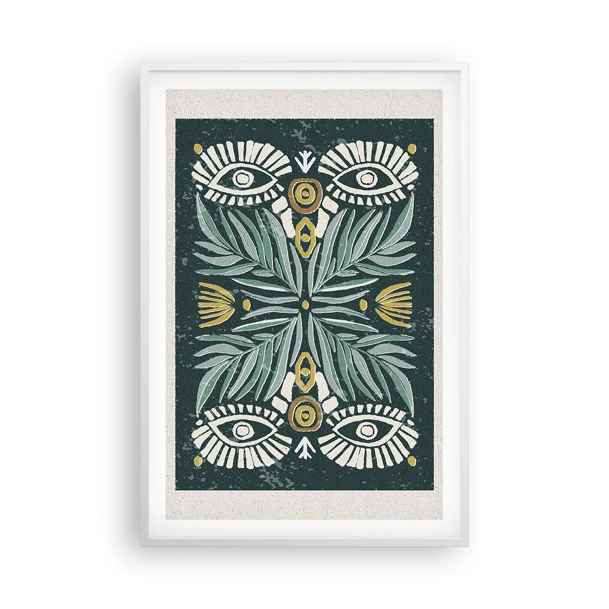 Poster în ramă albă - Ca un decupaj folcloric - 61x91 cm